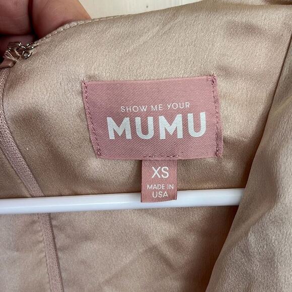 Show Me Your Mumu size XS champagne color Rome Twist Gown dress - Picture 3 of 4